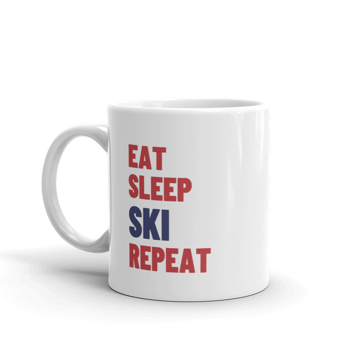 eat sleep SKI repeat コーヒーマグ